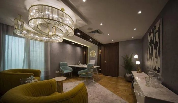Specialist consultation office with crystal chandelier
