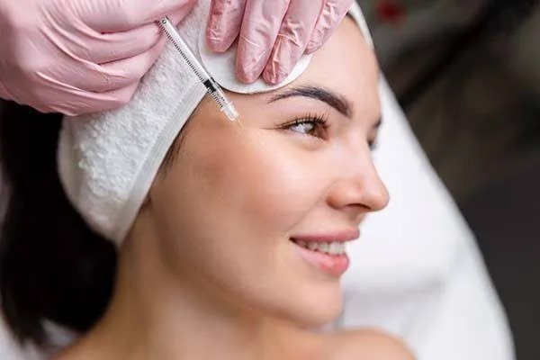 Facial rejuvenation treatment areas illustration